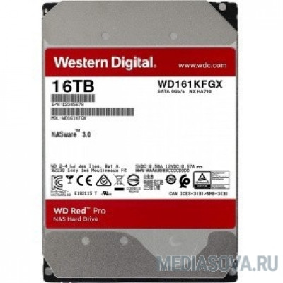 Жесткий диск 16TB WD Red Pro (WD161KFGX) Serial ATA III, 7200- rpm,512Mb, 3.5