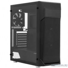 Корпус ZALMAN Z1 PLUS, без БП, боковое окно (закаленное стекло), черный,  ATX