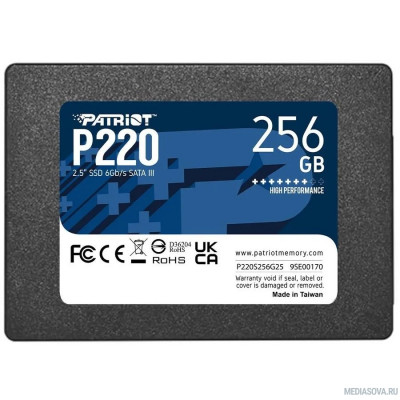  Patriot SSD 256Gb P220 P220S256G25 SATA 3.0