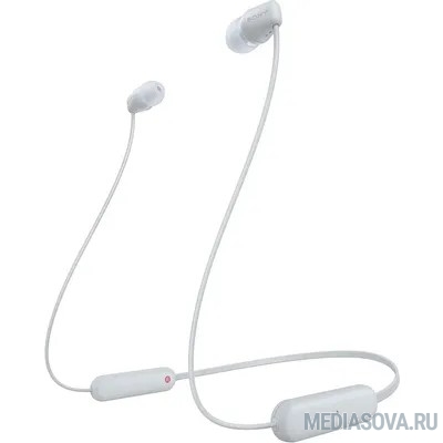  Sony WI-C100 белый беспроводные bluetooth шейный обод