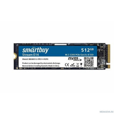  Smartbuy M.2 SSD 512Gb Stream E14 SBSSD512-STE14-M2P3 NVMe PCIe3 
