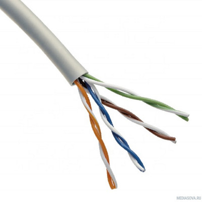  Rexant 01-0043-R Кабель витая пара U/UTP, CAT 5e, PVC, 4PR, 24AWG, INDOOR, SOLID, серый, 305м