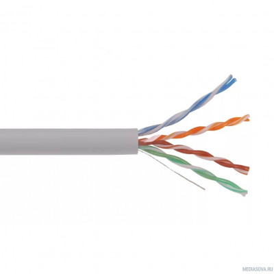  Кабель витая пара Bion BCL-U5448-181 U/UTP, кат.5e, 4x2x0,48 мм AWG 24  медь, одножильный, PVC, для внутренней прокладки, 305м, серый