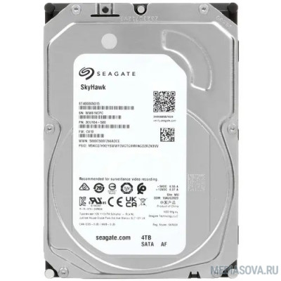 Жесткий диск 4TB Seagate Skyhawk (ST4000VX015) Serial ATA III, 5400 rpm, 256mb, для видеонаблюдения
