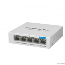 Keenetic POE+ SWITCH 5 (KN-4610) 5-портовый гигабитный коммутатор с 4 портами PoE+ и бюджетом мощности 60 Вт