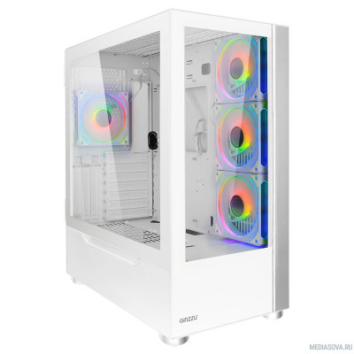  Ginzzu GL770 FAN 12MW6 RGB*4 USB3.0 CRC10 Белый