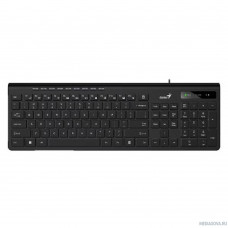 Клавиатура Genius SlimStar 230II, Черный, проводная, USB, 104 клавиши [31310048402]