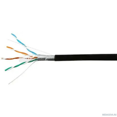  SkyNet Кабель Standart FTP outdoor 4x2x0,48, медный, FLUKE TEST, кат.5e, однож., 100 м, box, черный [CSS-FTP-4-CU-OUT/100]
