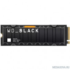 WD SSD Black SN850X, 1.0TB, M.2(22x80mm),[WDS100T2XHE] NVMe, PCIe 4.0 x4, 3D TLC, R/W 7300/6300MB/s, IOPs 800 000/1 100 000, TBW 600, DWPD 0.3, with Heat Spreader (12 мес.)