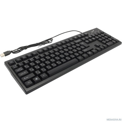  Клавиатура Genius Smart KB-100 Black классическая раскладная, Genius Key support, влагоустойчивая, клавиш 105, провод 1,5 м, USB [31300005419]