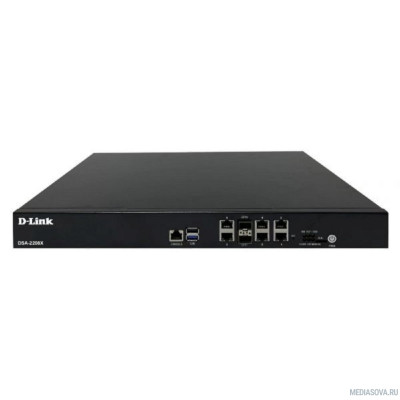  D-Link DSA-2208X/A1A Сервисный маршрутизатор с 6 настраиваемыми портами 10/100/1000Base-T и 2 портами 10GBase-X SFP+