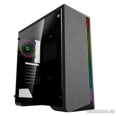  Gamemax Shine G517 ATX case, black, w/o PSU,w/1xUSB3.0+2xUSB2.0, HD-Audio , w/1x12mm FR1x12cm Ring ARGB Fan(FN-12Rainbow-N)