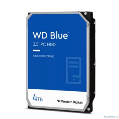 Жесткий диск 4TB WD Blue (WD40EZAX) Serial ATA III, 5400 rpm, 256Mb buffer