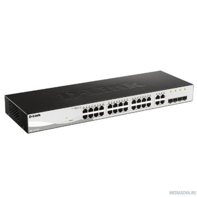  D-Link DGS-1210-28/FL2A Управляемый L2 коммутатор с 24 портами 10/100/1000Base-T и 4 комбо-портами 100/1000Base-T/SFP