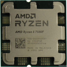 CPU AMD Ryzen 5 7500F OEM (100-000000597) Base 3,70GHz, Turbo 5,00GHz, without graphics, L3 32Mb, TDP 65W, AM5