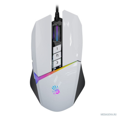  Мышь A4Tech Bloody W60 Max белый оптическая (10000dpi) USB (10but)