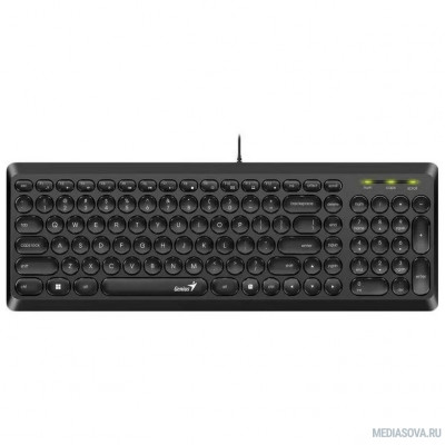  Клавиатура проводная Genius SlimStar Q200 black USB (31310020402)