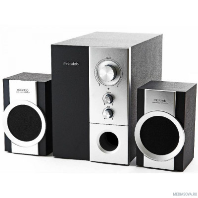 MICROLAB M-590 серебро 14 Вт RMS, Распределение мощности: 4 Вт x 2 + 6 Вт, Гармонические искажения: < 0,3% 1 Вт 1 кГц, Частотная характеристика: 35 Гц - 30 кГц, Соотношение сигнал/шум: > 70 дБ