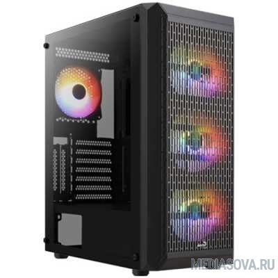  Корпус MidiTower AEROCOOL BEAM-G-BK-v2 black (4711099471744) (без блока питания)
