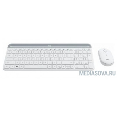  920-009207 Logitech Клавиатура + мышь MK470 WHITE оригинальная заводская гравировка RU/LAT 