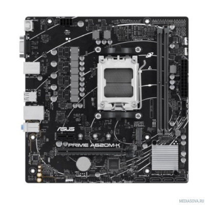 Материнская плата Asus PRIME A620M-K SocketAM5, AMD A620, 2xDDR5, mATX AC`97 8ch(7.1) GbLAN RAID+VGA+HDMI