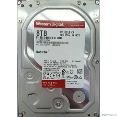 Жесткий диск HDD WD 8TB Red Plus WD80EFPX  SATA3