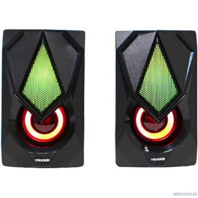  MICROLAB B25 черный 3 Вт x2, Гармонические искажения: < 0,5% (1 Вт 1 кГц), Частотная характеристика: 200 Гц - 20 кГц, Входная чувствительность: 380 мВ, Отношение сигнал/шум: > 60 дБ