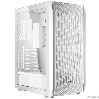  Ginzzu GL185 White боковая дверца закаленное стекло на петлях на магнитах