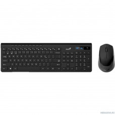 Клавиатура + мышь Genius Smart KM-8230 BLACK USB,1 мини-ресивер на оба устройства,104 кл кнопка SmartGenius,  мембранная,800-1600 DPI [31340015408]