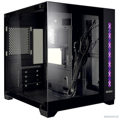 Ginzzu V320 RGB подсветка, закаленное стекло 1*USB 3.0,1*USB 2.0, AU mATX