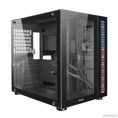  Ginzzu V500 RGB подсветка, закаленное стекло 1*USB 3.0,1*USB 2.0, AU ATX