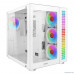  Ginzzu V570 RGB подсветка, контроллер CRC10, 4* 12RW6 FAN 12CM RGB, закаленное стекло 1*USB 3.0,1*USB 2.0, AU Белый ATX
