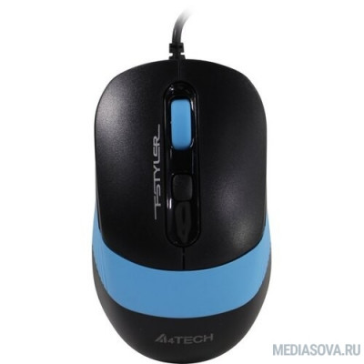  Мышь A4Tech Fstyler FM10 черный/синий оптическая (1600dpi) USB (4but)