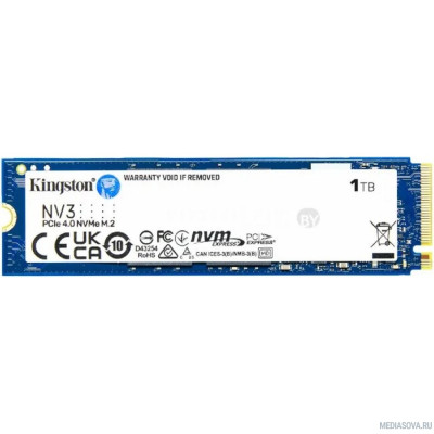  Kingston SSD NV3, 1000GB, M.2(22x80mm), NVMe, PCIe 4.0 x4, 3D TLC SNV3S/1000G