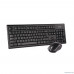  Комплект (клавиатура+мышь) A4TECH 3000NS, USB, беспроводной, черный