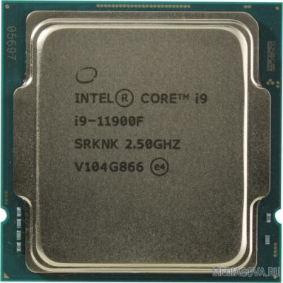  Процессор CPU Intel Core i9-11900F (Rocket Lake, 8C/16T, 2.5/5.2GHz, 16MB, 65/224W) OEM