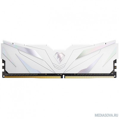 Оперативная память  Модуль памяти DDR4 Netac Shadow II 16GB 3200MHz CL16 1.35V / NTSWD4P32SP-16W / White / with radiator