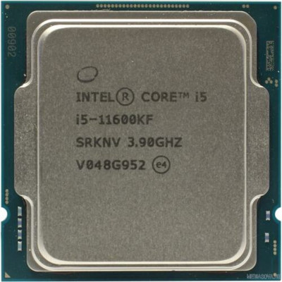  Процессор CPU Intel Core i5-11600KF OEM (Rocket Lake, 14nm, C6/T12, Base 3,90GHz, Turbo 4,90GHz, Without Graphics, L3 12Mb, TDP 125W, w/o cooler, S1200)