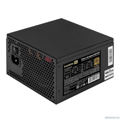 Блок питания Exegate EX297233RUS Блок питания 850W 80 PLUS® GOLD 850VSP FC (ATX3.0, APFC, КПД 90% (80 PLUS GOLD), 120mm fan, 24pin, 2x(4+4)pin, PCIE5.0/12VHPWR, 4xPCI-E, 6xSATA, 3xIDE, 1xFDD, Full Cable Management