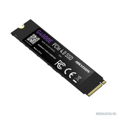  SSD M.2 HIKVision 1.0TB G4000E Series <HS-SSD-G4000E/1024G> (PCI-E 4.0 x4, up to 5100/4200MBs, 3D NAND, NVMe, 1800TBW, 22x80mm)