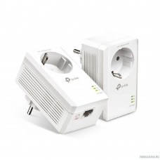 TP-Link TL-PA7017P KIT AV1000 Комплект гигабитных адаптеров Powerline со встроенной розеткой