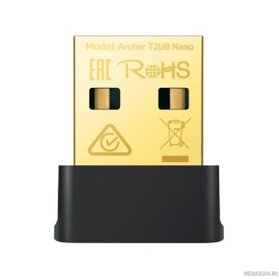  TP-Link Archer T2UB Nano AC600 Ультракомпактный двухдиапазонный Wi-Fi USB-адаптер Bluetooth 4.2