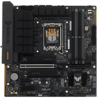 Материнская плата ASUS TUF GAMING B760M-PLUS WIFI II (Socket 1700, mATX, 4xDDR5(192GB), HDMI 2.1/DP, 1xPCIe 5.0x16/1xPCIe 4.0x4/1xPCIe 3.0, 1xLAN (2.5GbE), Wi-Fi, BT, 4xSATA 6Gb/s, 3xM.2, 1xUSB-C, 3xUSB 3.2, 4xUSB 2.0)