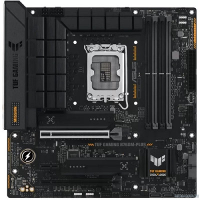 Материнская плата ASUS TUF GAMING B760M-PLUS (Socket 1700, mATX, 4xDDR5(192GB), HDMI 2.1/DP, 1xPCIe 5.0x16/1xPCIe 4.0x16/1xPCIe 4.0, 1xLAN (2.5GbE), 4xSATA 6Gb/s, 2xM.2, 1xType-C, 5xUSB 3.2, 2xUSB 2.0)