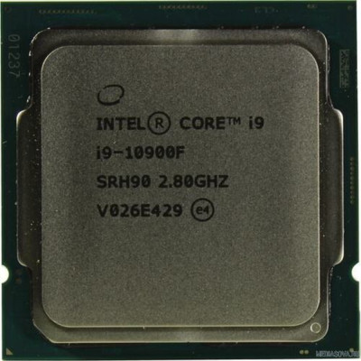  Процессор CPU Intel Core i9-10900F OEM (Comet Lake, 14nm, C10/T20, Base 2,80GHz, Turbo 5,20GHz, ITBMT3.0 - 5,10GHz, Without Graphics, L3 20Mb, TDP 65W, S1200)