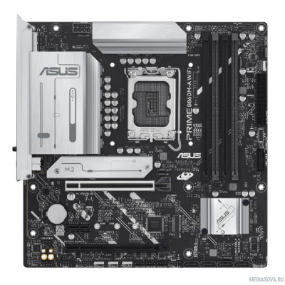 Материнская плата ASUS PRIME B860M-A WIFI (Socket 1851, mATX, 4xDDR5(256GB), HDMI 2.1/DP, 1xPCIe 5.0x16/1xPCIe 4.0x16/1xPCIe 4.0x1, 1xLAN(2.5GbE), Wi-Fi, BT, 4xSATA 6Gb/s, 2xM.2, 1xUSB-C, 3xUSB 3.2, 4xUSB 2.0)