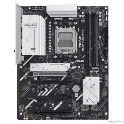 Материнская плата ASUS PRIME B840-PLUS WIFI (Socket AM5, ATX, 4xDDR5(192GB), HDMI 2.1/DP, 1xPCIe 4.0x16/3xPCIe 3.0x16, 1xLAN (2.5GbE), Wi-Fi, BT, 4xSATA 6Gb/s, 3xM.2, 1xUSB-C, 3xUSB 3.2, 4xUSB 2.0)